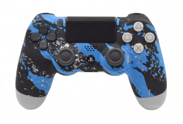 PS4 Modded Controller - Blue Splatter