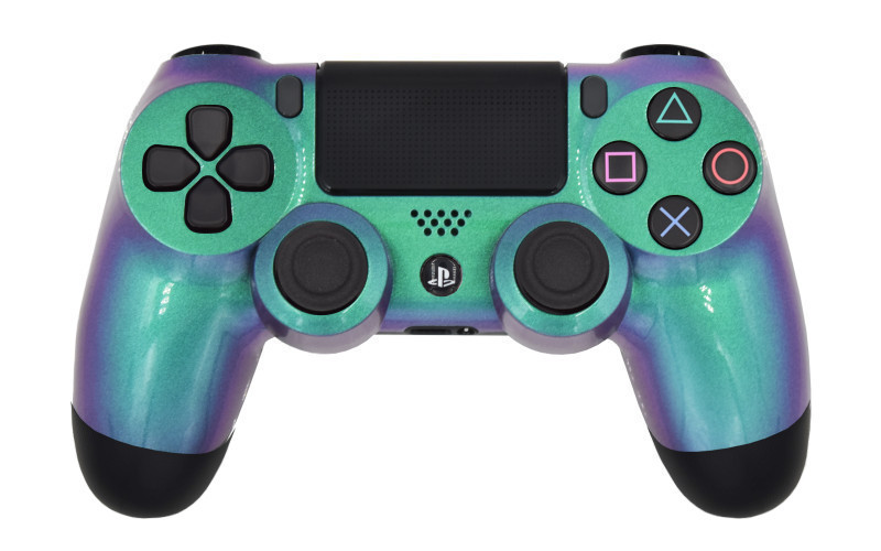PS4 Pro Chameleon Green Custom Modded Controller