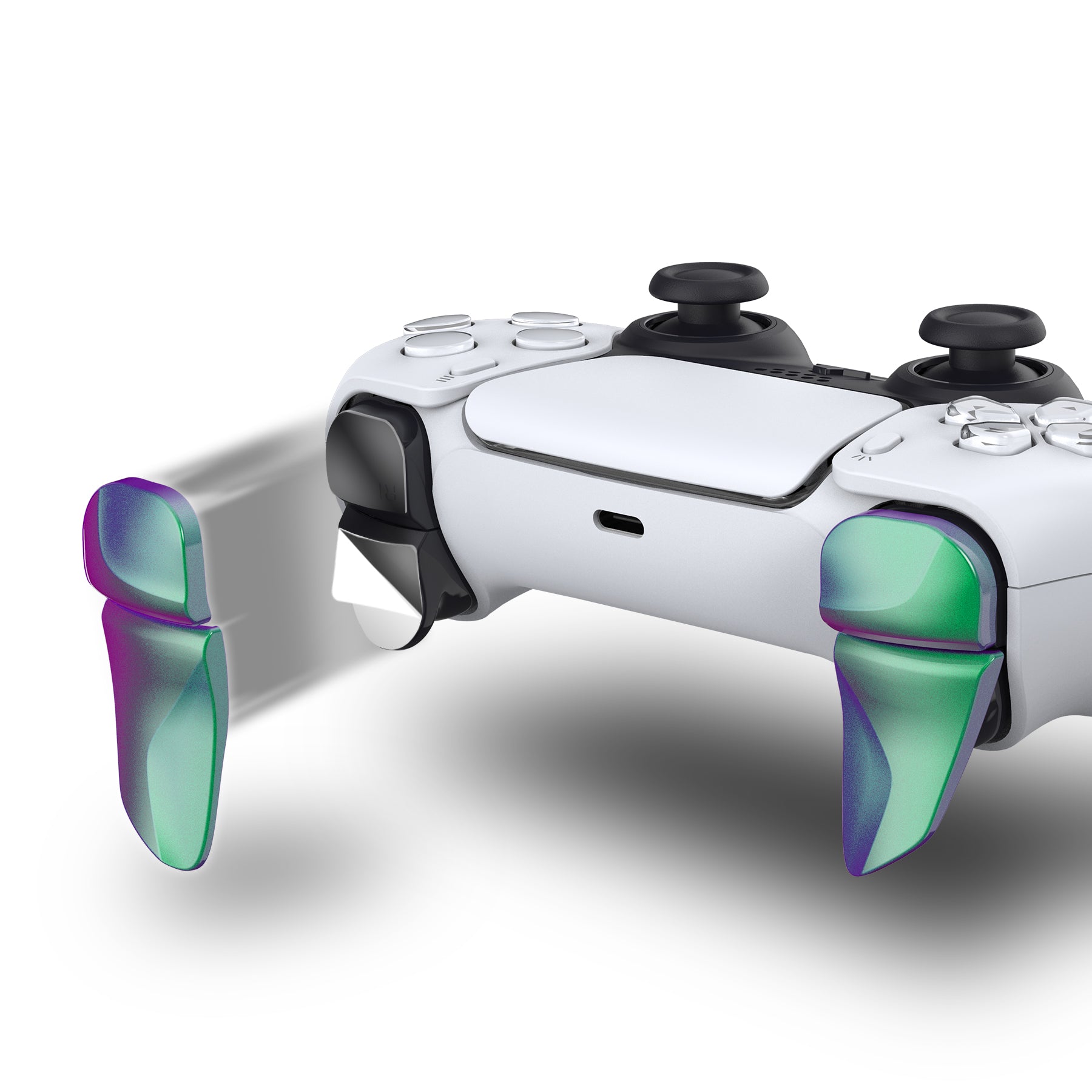 PlayVital PS5 Controller Trigger Extenders - Chameleon Green