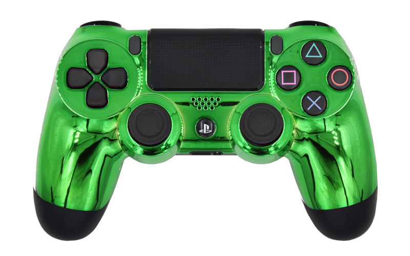 PS4 Pro Chrome Green Custom Modded Controller